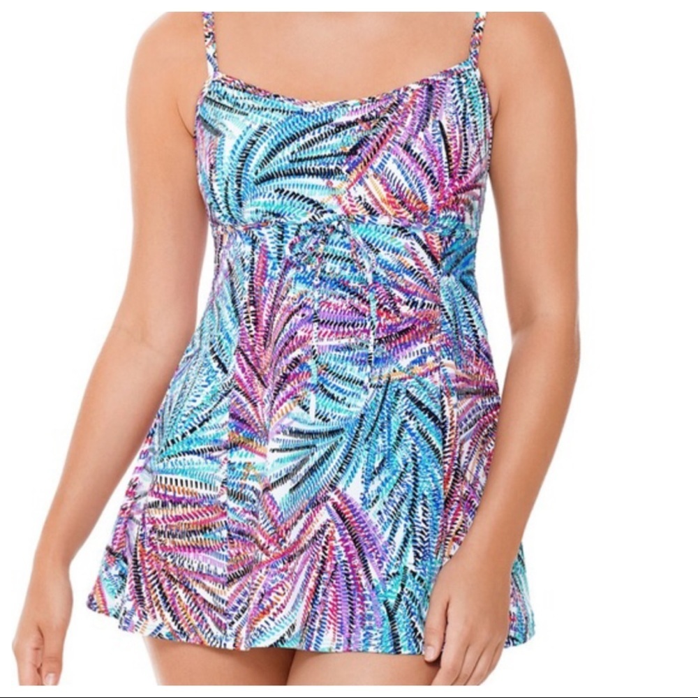 NWT! Swim Solutions Garden Lace Swimdress - Picture 9 of 11